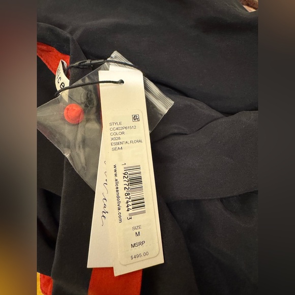 Alice + Olivia Essential Floral Bertha Blouson-Sleeve Mini Shirtdress - Picture 8 of 9